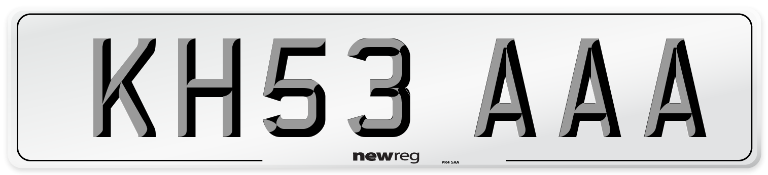 KH53 AAA Number Plate from New Reg